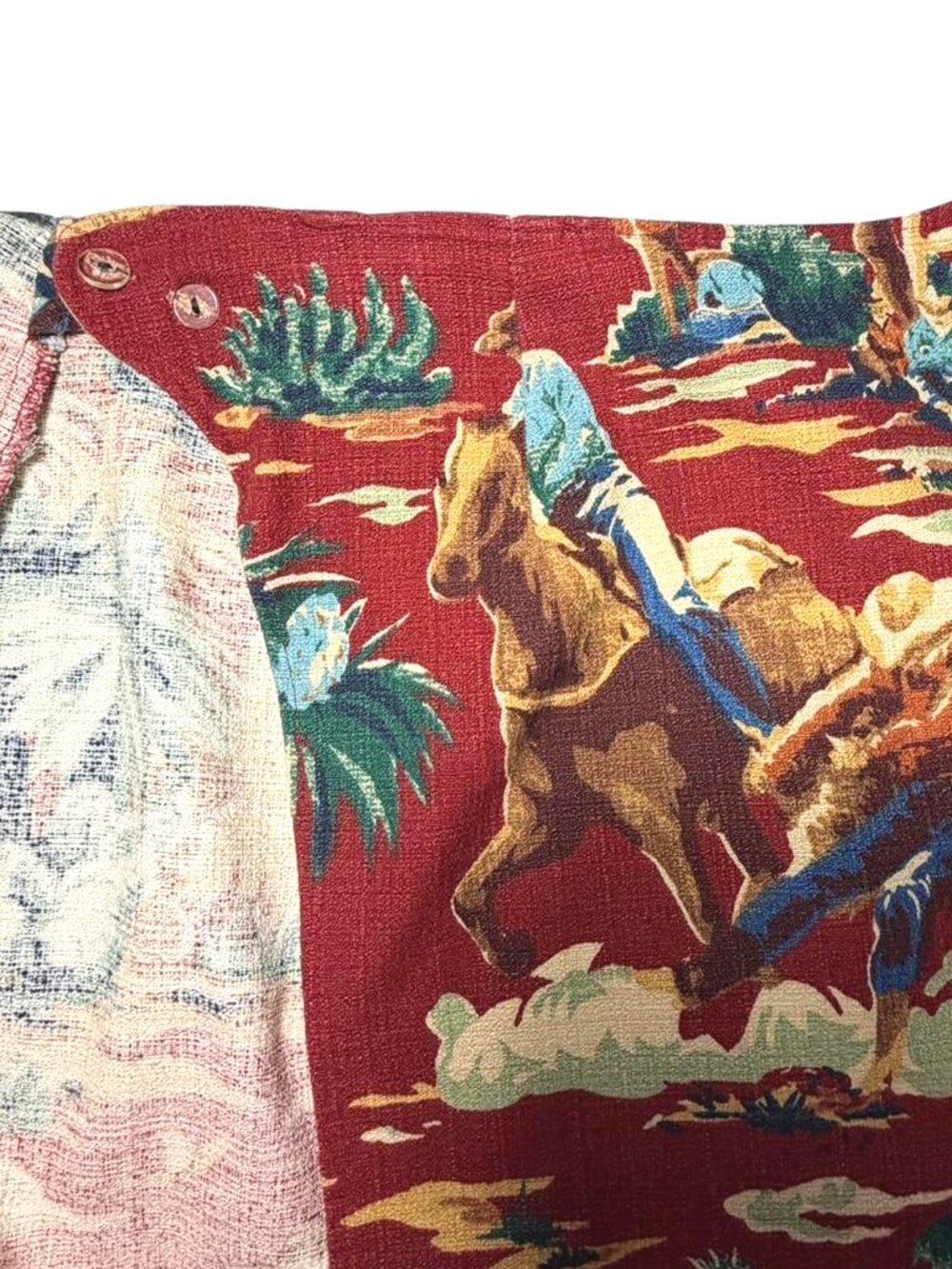 VINTAGE CAROLE LITTLE Western Tapestry Rodeo Wrap Skirt - Picture 7 of 9